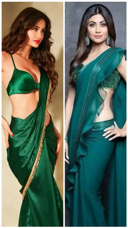 ठंडे सावन में Hotness का तड़का लगा देंगी,Celebs की ये 9 Green Saree