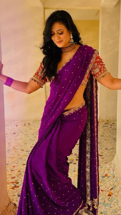 पर्पल साड़ी