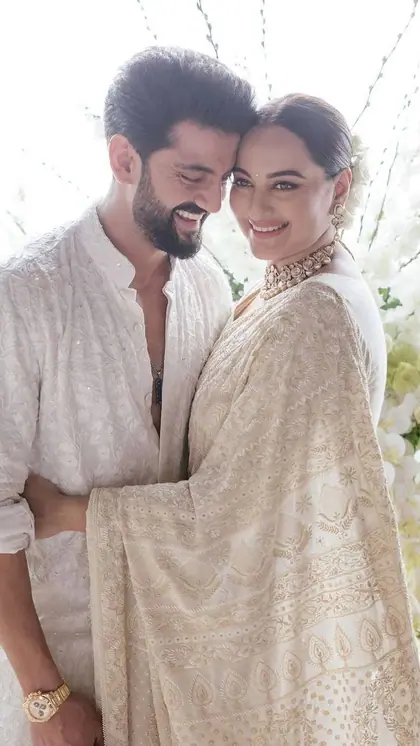 जहीर की हुईं Sonakshi Sinha,शादी में पहनी मां की विंटेज साड़ी-ज्वेलरी