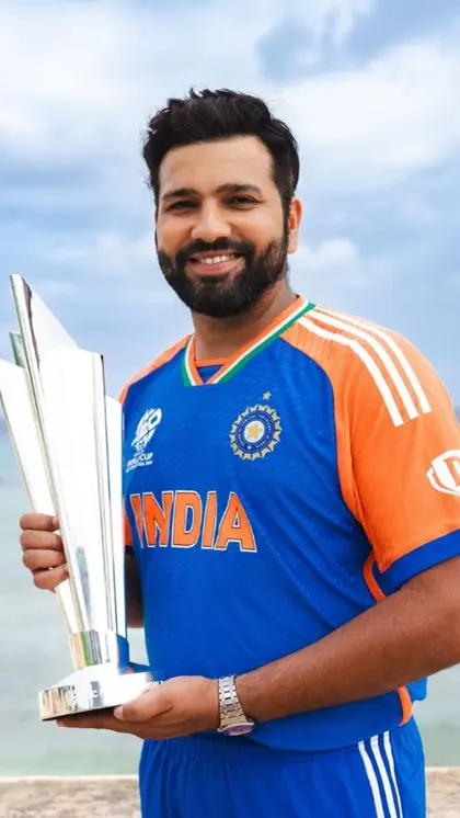 Lifting the trophy