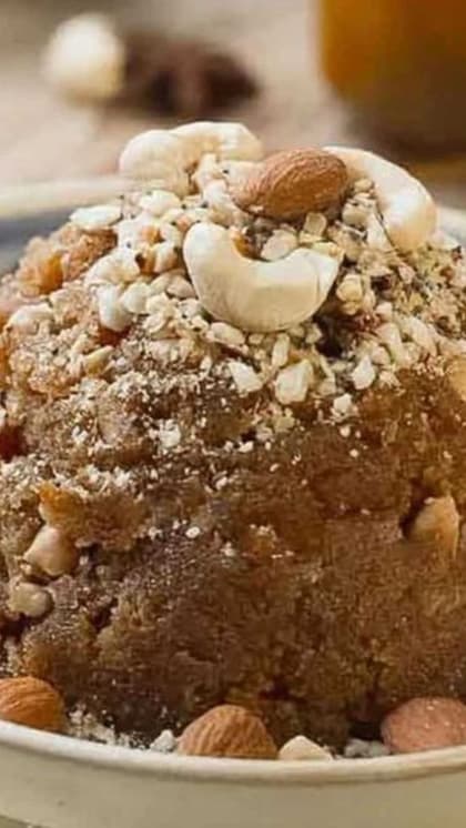 Buckwheat pudding or kuttu ka halwa