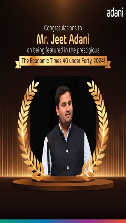 अंडर 40 अवार्ड से सम्मानित किए जाएंगे जीत अडानी