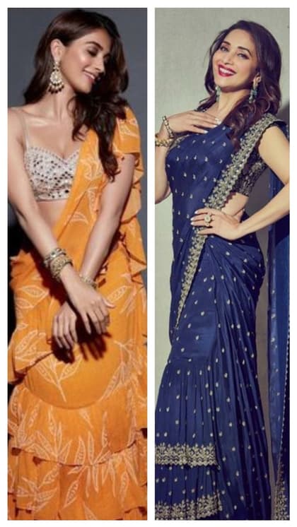 Hartalika Teej 2024 में लगेंगी सुंदर,सलोनी हसीना, चुनें 8 Ruffle saree