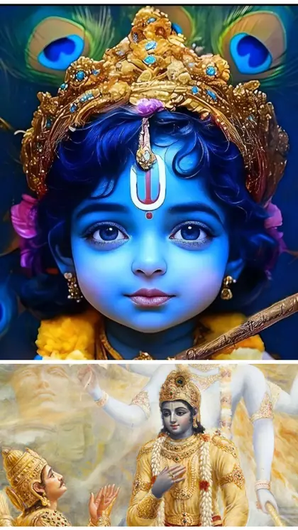 Why does Lord Krishna wear a peacock feather on his crown?