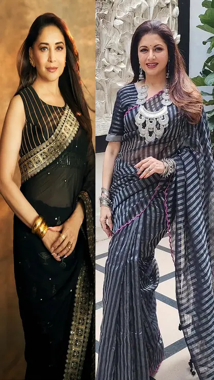 Bhagyashree vs Madhuri Dixit: Who wore the saree best?