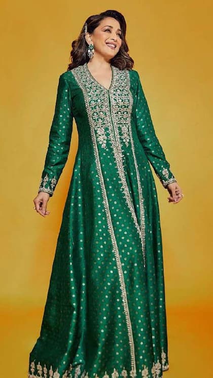 PHOTOS: Madhuri Dixit's 5 trendy suit styles for wedding season | Asianet  Newsable