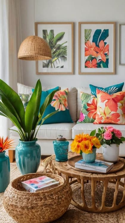 Artificial plant on the center table