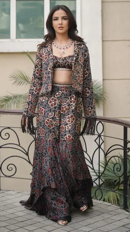 Waste to Best! Create 5 Sharara Jacket Sets from Vintage Ajrakh Saree