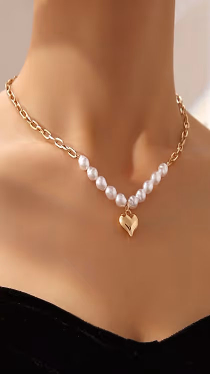 পার্ল দেওয়া সোনার চেন