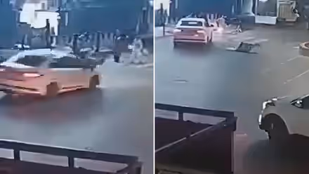 UP Horror! Speeding Car Runs Over 4 People At Varanasi Junction, Driver Flees After Crash (WATCH)