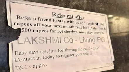Bengaluru PG Offers ₹500–₹1000 Rent Discount For Referrals, Reddit Post Goes Viral