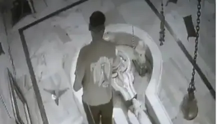 Dehradun Temple Theft: Man Caught on CCTV Stealing Silver Parasol from Shivling