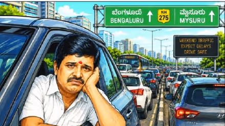 ಟ್ರಾಫಿಕ್‌ ಜಾಮಲ್ಲಿ ಸಿಲುಕಿ ನಾರಾಯಣ ನಾರಾಯಣ!