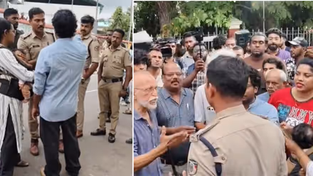 മാനവീയം വീഥിയിലെ ഗ്യാനേഷ് വിരുദ്ധ പ്രതിഷേധം; പൊലീസ് മൈക്ക് സെറ്റ് ബലമായി പിടിച്ചെടുക്കാൻ ശ്രമിച്ചെന്ന് പരാതി, വിശദീകരണം തേടുമെന്ന് മേയർ