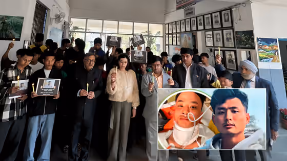 Dehradun Students Hold Candlelight Tribute for Tripura MBA Student Killed After Brutal Racial Attack