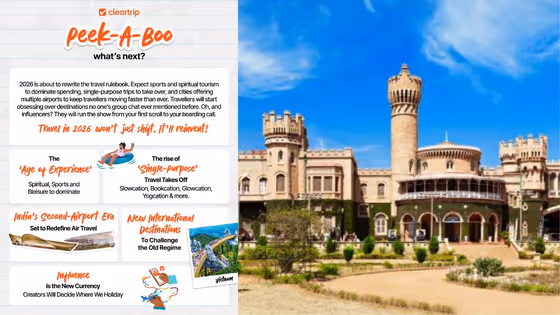 2025ರ ಪ್ರವಾಸೋದ್ಯಮದಲ್ಲಿ ಬೆಂಗಳೂರು ದರ್ಬಾರ್: ಬಿಸಿನೆಸ್, ವಿರಾಮಕ್ಕೆ ಪ್ರವಾಸಿಗರ ಮೊದಲ ಆಯ್ಕೆ ಸಿಲಿಕಾನ್ ಸಿಟಿ!