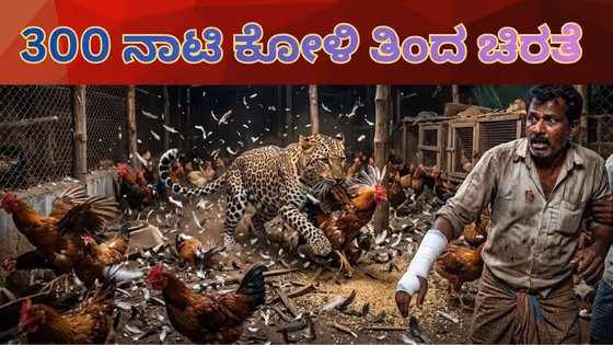 ಕೋಳಿ ಫಾರಂಗೆ ನುಗ್ಗಿ ಬರೋಬ್ಬರಿ 300 ನಾಟಿ ಕೋಳಿ ತಿಂದು ತೇಗಿದ ಚಿರತೆ! ರಕ್ಷಣೆಗೆ ಬಂದ ರೈತರ ಮೇಲೂ ದಾಳಿ