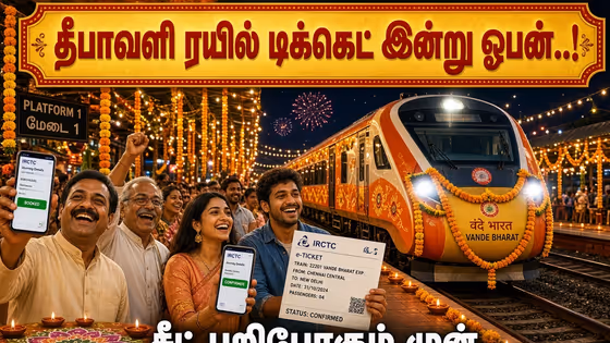 Diwali Train: தீபாவளி ரயில் டிக்கெட் இன்று ஓபன்..! சீட் பறிபோகும் முன் இந்த டிப்ஸ் தெரிஞ்சுக்கோங்க!