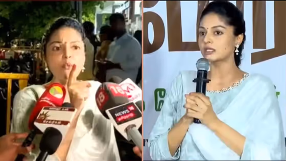 NEET போராட்ட மேடையில் பரபரப்பு... சனம் ஷெட்டியை பேச விடாமல் மைக்கை பிடுங்கி அனுப்பிய மாணவர்கள் - காரணம் என்ன?