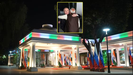 पुतिन के स्वागत में सजा पीएम हाउस, रूसी राष्ट्रपति संग मोदी की खास PHOTOS