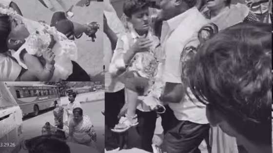 ಸೀಟು ಹಿಡಿಯುವ ರಭಸದಲ್ಲಿ ಮಗುವಿನ ಕಾಲೇ ಹೋಯ್ತು: ಅಮ್ಮನ ಕೈನಿಂದ ಕೆಳಗೆ ಬಿದ್ದ ಮಗುವಿನ ಮೇಲೆ ಹರಿದ ಸರ್ಕಾರಿ ಬಸ್