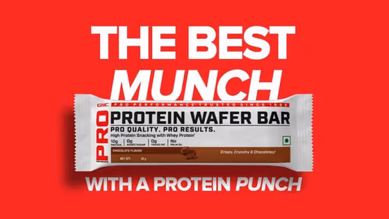 GNC India Launches Protein Wafer: The Best Munch with a Protein Punch!  Xtra Crunchy. Xtra Munchy. Xtra Health
