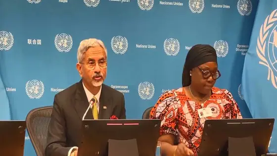 "A terrorist country is asking me that question," Jaishankar tells Pak scribe
