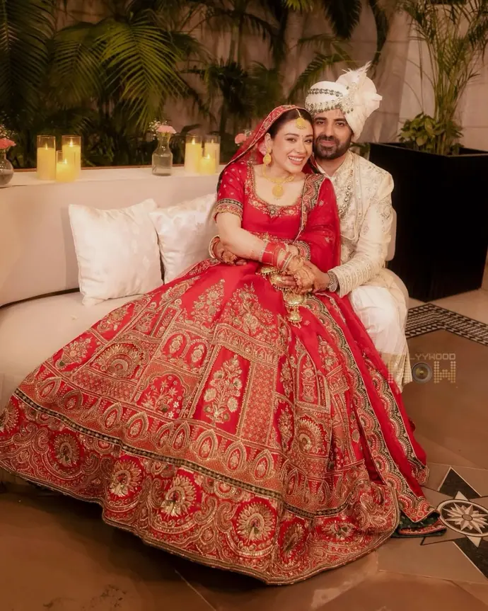 'ये काली काली आंखें' की 'पूर्वा' ने की शादी, देखें लाल जोड़े में आंचल सिंह की 8 वेडिंग Photos
