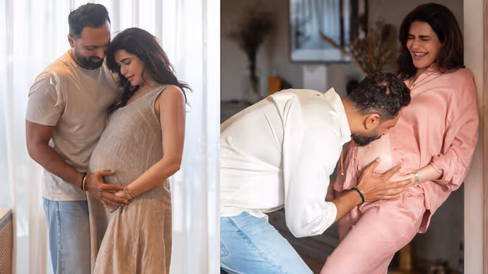 पति ने चूमा बेबी बंप तो शरमा गई एक्ट्रेस, करिश्मा तन्ना के प्रेग्नेंसी पीरियड की 10 रोमांटिक PHOTO