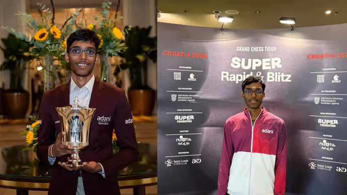 20 साल के भारतीय ग्रैंडमास्टर आर. प्रज्ञानंद ने रचा इतिहास, जीता Grand Chess Tour 2026 का खिताब