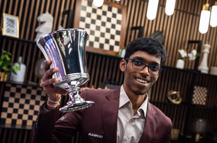 20 साल के भारतीय ग्रैंडमास्टर आर. प्रज्ञानंद ने रचा इतिहास, जीता Grand Chess Tour 2026 का खिताब