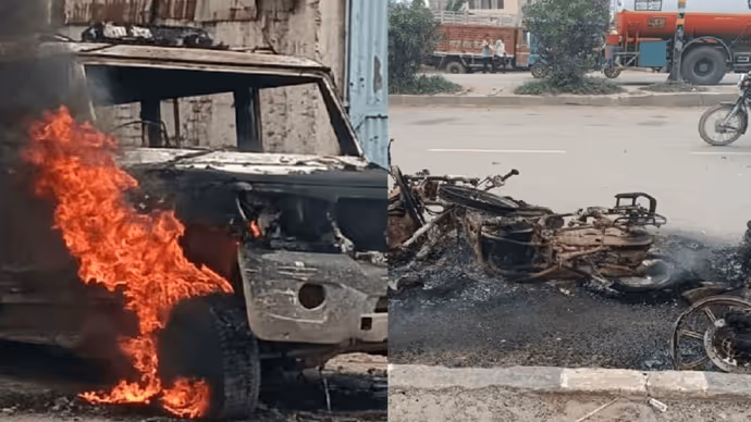 पटना में युवक की मौत के बाद भड़की हिंसा! 8 PHOTO में देखें जीरो माइल पर आग, पथराव और बवाल