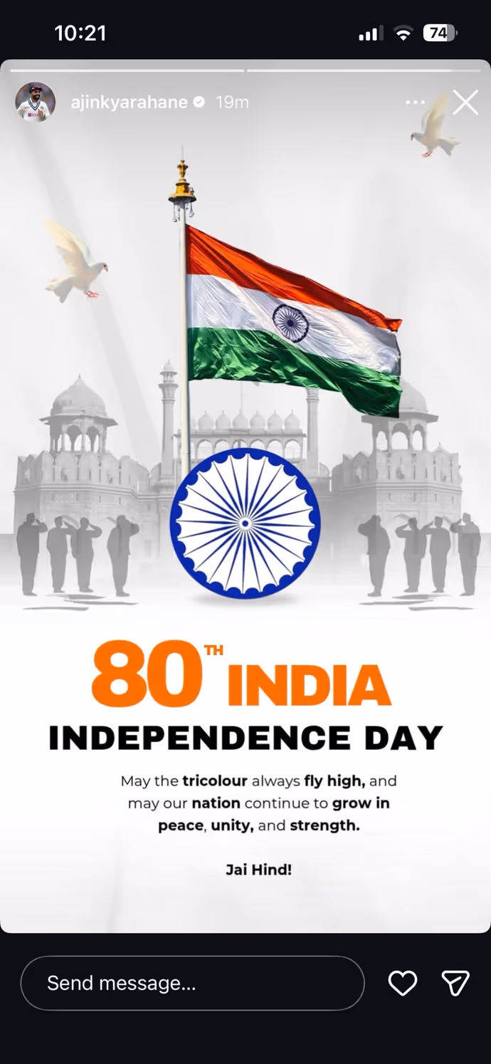 सचिन से लेकर विराट तक, स्वतंत्रता दिवस पर खिलाड़ियों ने ऐसे दी आजादी की बधाई