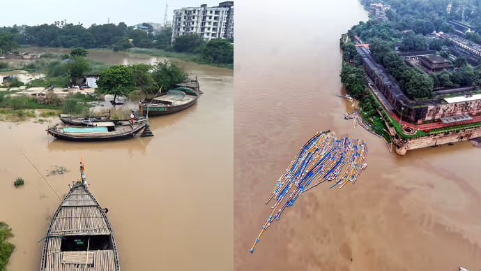 UP-Bihar Flood: गंगा-यमुना का रौद्र रूप, प्रयागराज से पटना तक 10 तस्वीरों में बाढ़ का खौफनाक मंजर
