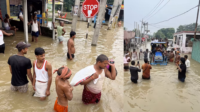 Bihar Flood: पटना हुआ पानी पानी...7 तस्वीरों में देखिए गंगा के तांडव से तबाही
