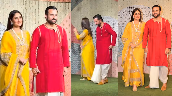 अंबानी के गणपति इवेंट में करीना संग धोती पहन पहुंचे सैफ अली खान, 10 तस्वीरों में सितारों का जलवा