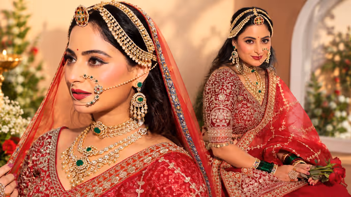 दुल्हन बनीं TV की 'पाखी' ! ब्राइडल लहंगे में 6 खूबसूरत Photos