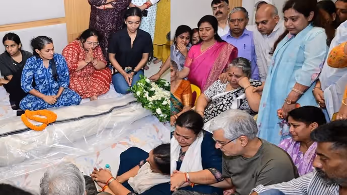 Trisha Singh Funeral: जवान बेटी का शव देख बिलख पड़ीं मंत्री, तृषा के अंतिम संस्कार की 15 PHOTO
