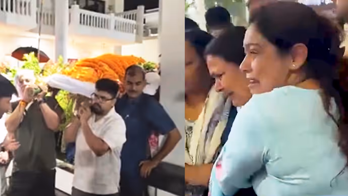 Trisha Singh Funeral: जवान बेटी का शव देख बिलख पड़ीं मंत्री, तृषा के अंतिम संस्कार की 15 PHOTO