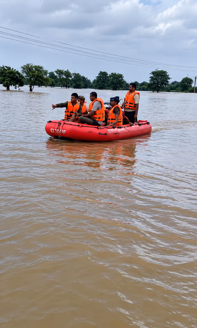 Chhattisgarh Floods: छत्तीसगढ़ में जलप्रलय की 7 तस्वीरें, तबाही ऐसी की सड़क पर चल रहीं नाव