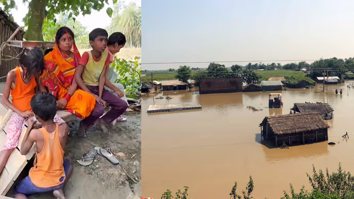 बाढ़ से बदहाल बिहार की 8 PHOTO: पश्चिम चंपारण में तटबंध टूटा, पटना में गंगा ने ढाया कहर