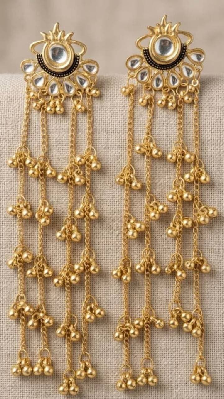 Kasmiri Kundan Earrings: गोल्ड बिन शाइनिंग लाएंगी 6 कश्मीरी कुंदन ...