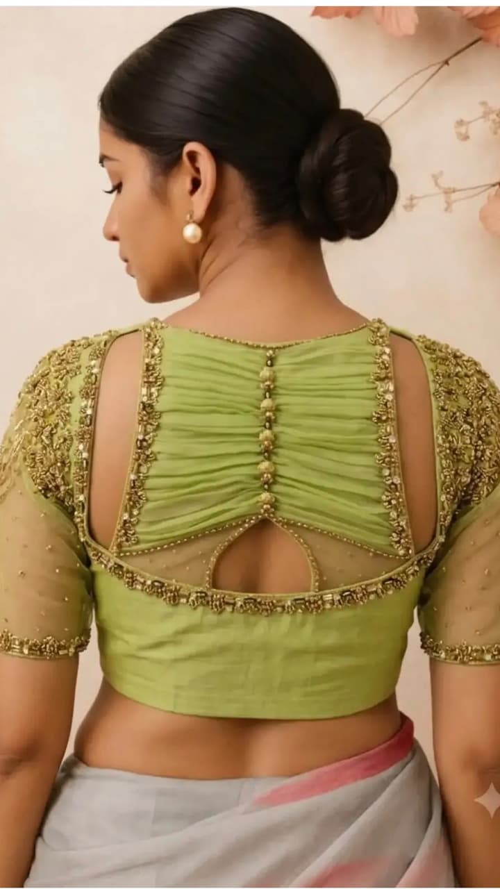 పట్టు చీరలకు సరిపోయే బ్లౌజు బ్యాక్ డిజైన్లు