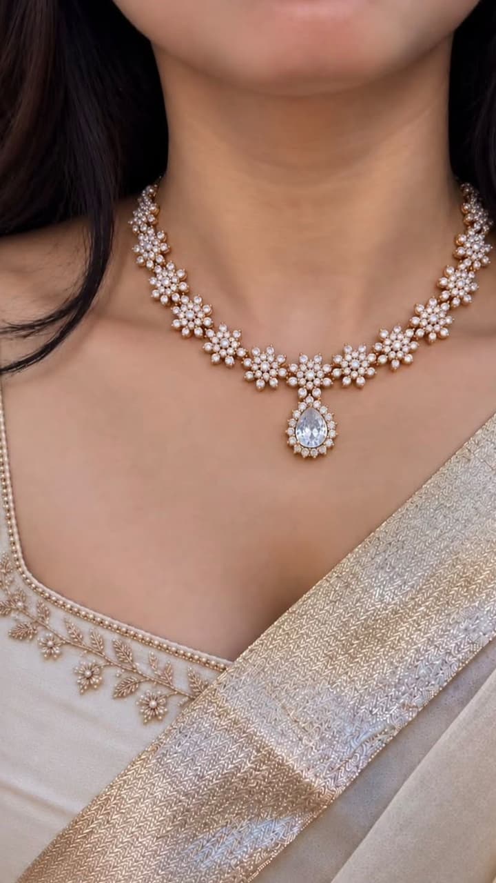 రూ.వెయ్యిలోపే డైమండ్ లా మెరిసే నక్లెస్ డిజైన్లు