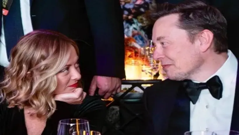 Elon Musk with Giorgia Meloni 
