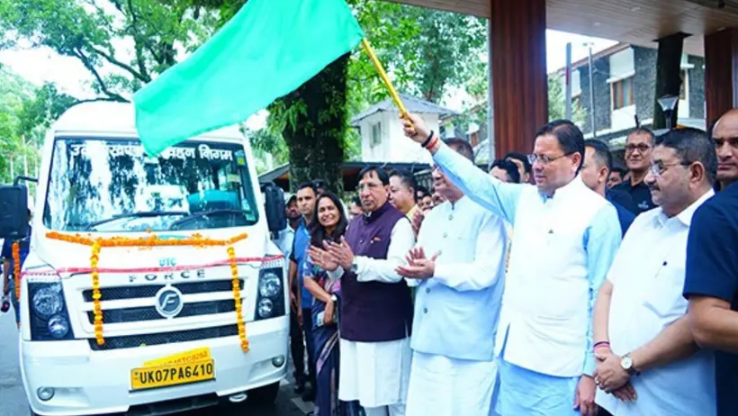Chief Minister Pushkar Singh Dhami flagges new AC traveller 