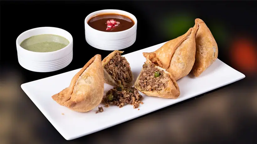 vegetarian Soya keema samosa recipe