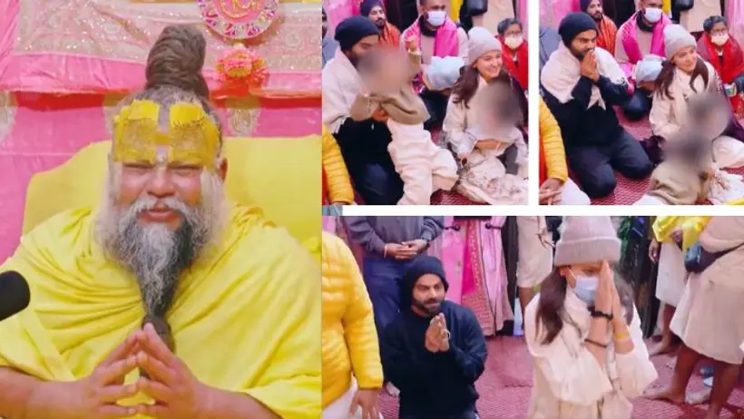 virat anushka with child premanand ji maharaj