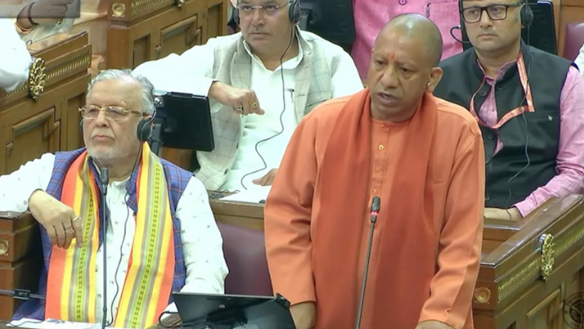 UP Assembly 2025 cm yogi attack on samajwadi party double standards education languages assembly debate