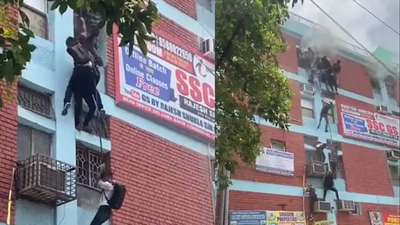 Fire in coaching center